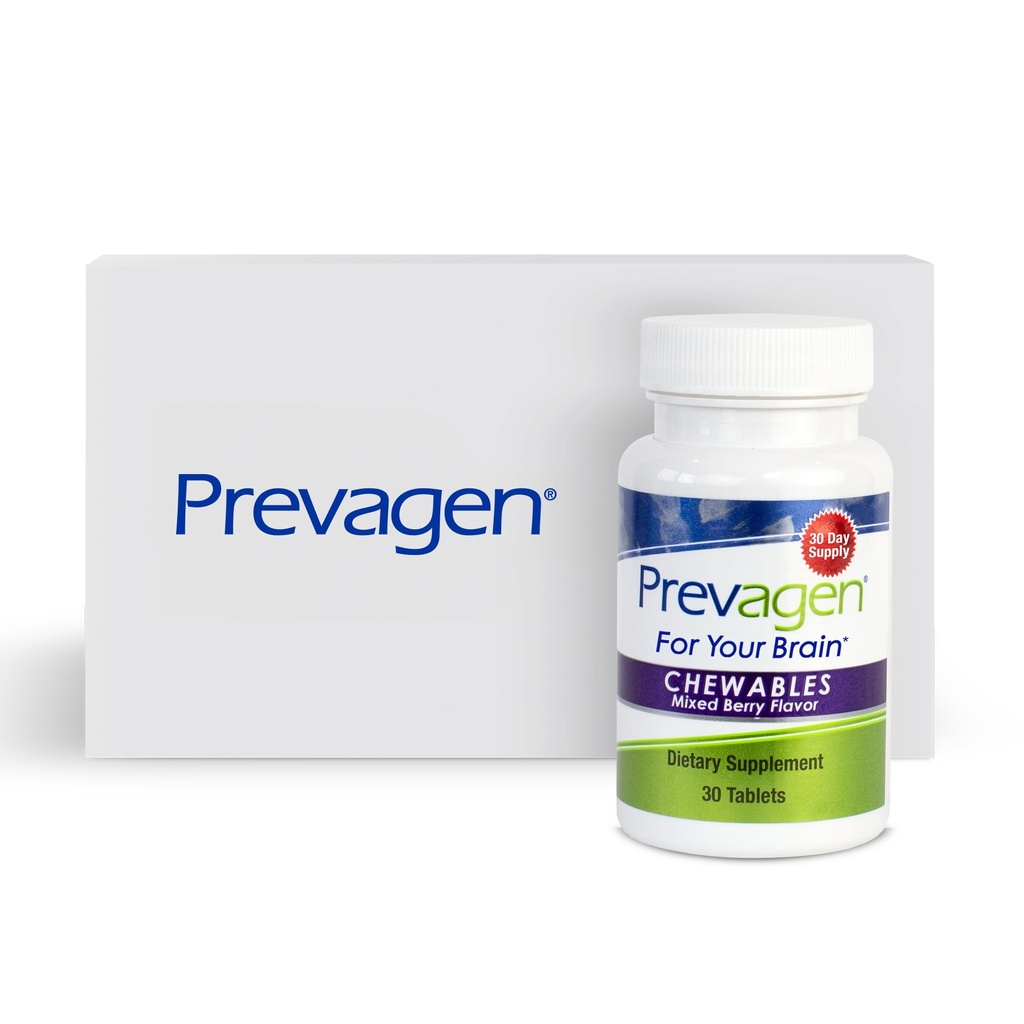 Prevagen 常规强力混合蜂蜜汁 - 30块平板(1个月供应量) - 为你的大脑设计 10毫克 Apoaequorin + 维生素 D3