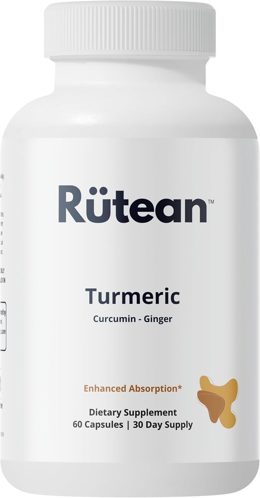 Turmeric Capsules - 配有姜汁和黑辣椒的高可能性Turmer Curcumin Capsules - 联合支持 - 60 Capsules