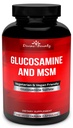 Divine Bounty Glucosamine 硫酸盐补充剂(每服2000毫克)与MSM -- -- 240个小植物瓶子草 -- -- 无贝壳鱼或有害添加剂