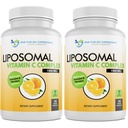 Liposomal Vitamin C 1400mg Per service - 高吸收性 Ascorbic Acid, Lypo-Spheric Vitamin C 复合免疫支持补充 w/强抗氧化剂和Collagen促进剂,(180 Vegie Caps 2 Pack)