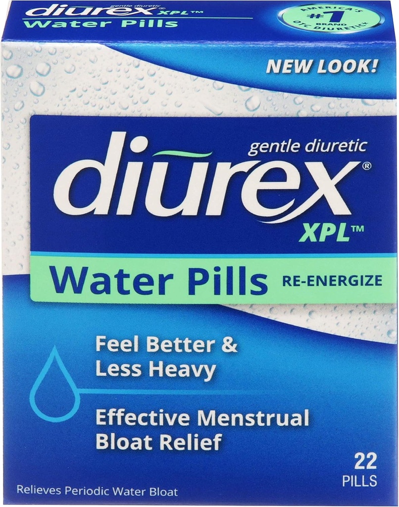 Diurex XPL 重新激活水药丸 - Relive Bloating & Fatigue - 22 Counter