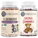 生活组织花园 儿童 Immune Bundle – 老年莓 Immune 支持 Gummys (120 Counter) + 认证有机儿童 多维塔明 Gummys, Non-GMO, Gluten Free, Cherry (120 Counter)