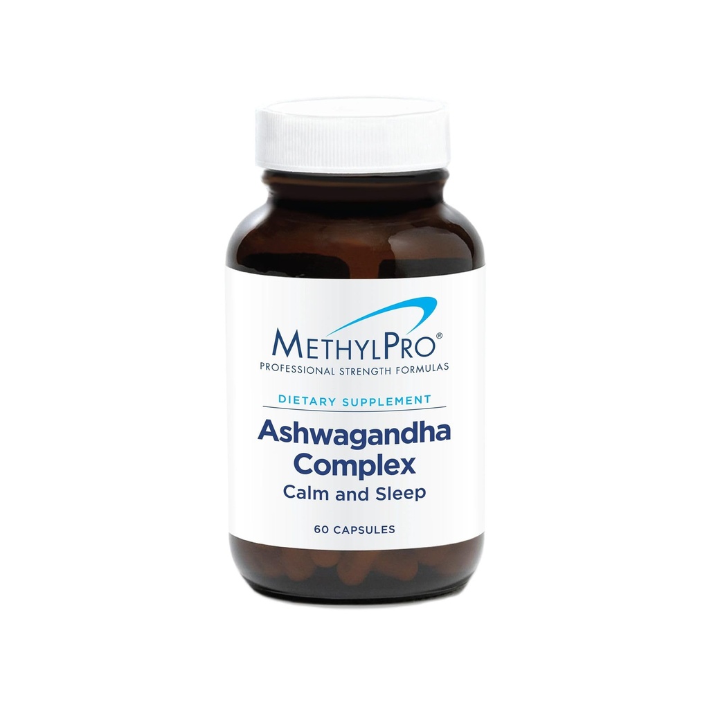 MethyPro Ashwagandha Complex - Ashwagandha, 镁+L-Thenine 女性+男性,压力支持,冷静,焦点+睡眠 - 60卡普尔