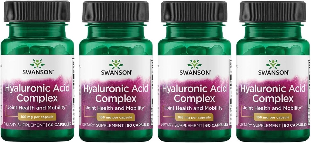 Swanson Hyaluronic酸复合物 166 mg 60 Caps(4包)