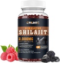 Shilajit Gummys 2000mg - Shilajit 纯喜马拉雅男子和妇女有机体 85+ Trace Minerals Shilajit Resin with Ashwagandha, Maca, 黑种子油 - 能源,脑,豁免,无糖草莓 60ct