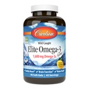 Carlson Elite Omega-3 Gems, 1600mg Omega-3s with EPA & DHA, Wild-Caught 挪威鱼油, Lemon Flavor, 90 软胶