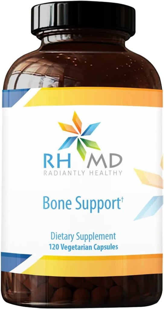 RHMD Bone 支持 高度耐受营养素 钙 Malate, 镁,锌 Bisglycinate Chelate, 维生素 D + K - 非 GMO, Soy Free(120 植物卡普尔)