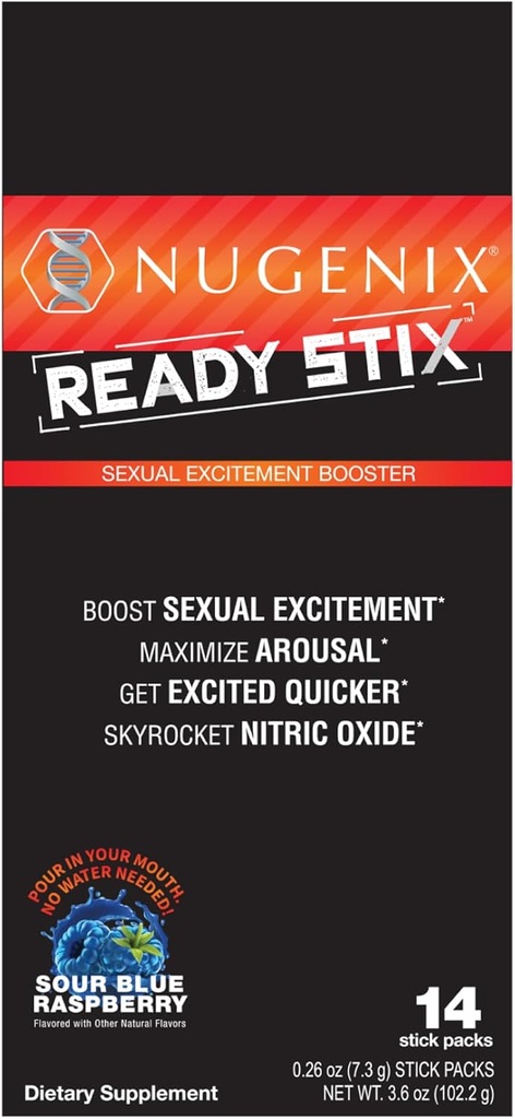 Nugenix Ready Stix - 氮氧化物助推器,增加生命力和驱动力,氮氧化物补充给男性 -- -- 14厘米