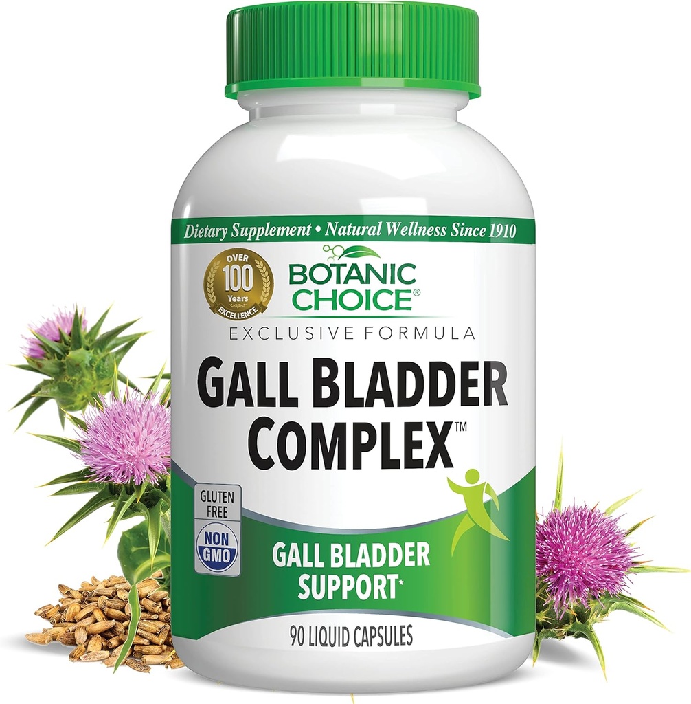 植物选择 Gall Bladder Complex - 成人日报补充 - 支持健康消化功能 酶构建 引导布丁和不适 90 Capsules