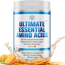 百分百基本氨基酸粉 [Citrus Flavor, 60 (5g) services)] BCAA Plus L-Lysine, L-Threonine, L-Phenylalanine, L-Methionine, L-Histidine & L-Tryptophan 营养补充剂