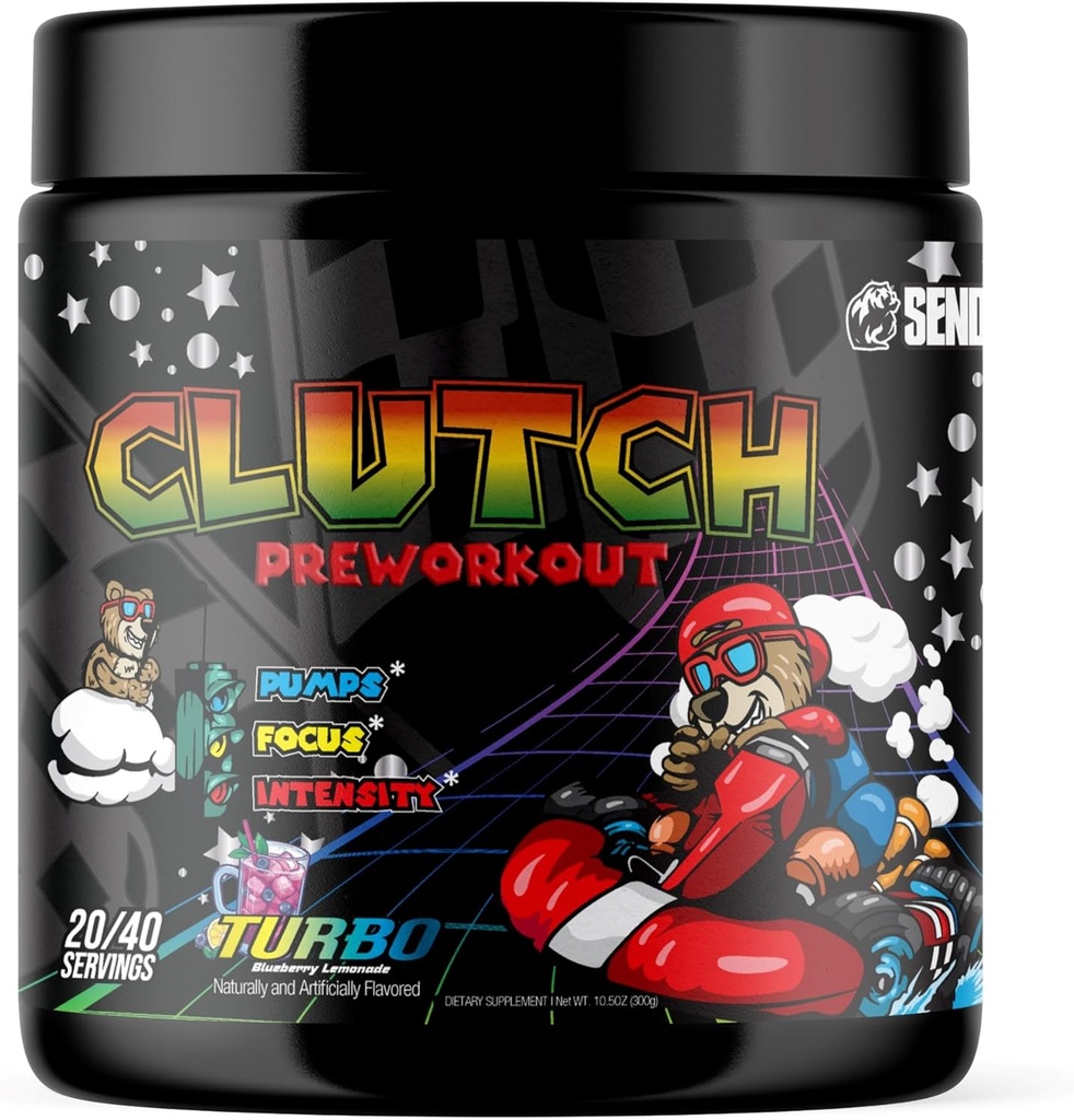 发件人 Brand Clutch Turbo - 与Beta Alanine, Taurine, Nitrosigine, Tyrosine, Cafeine, Bitter Orange 和 Alpha Yohimbine 合作进行密集工作