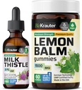 BIO KRAUTER 牛奶 Thistle Tincture 2 Fl. Oz. & Lemon Balm 60 Gummys (英语).