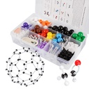 分子模型 Kit, 444 Pcs 有机分子化学集, 化学课程原子元素模型 Kit, 分子结构建设工具包, Ochem Science Gift for 师生
