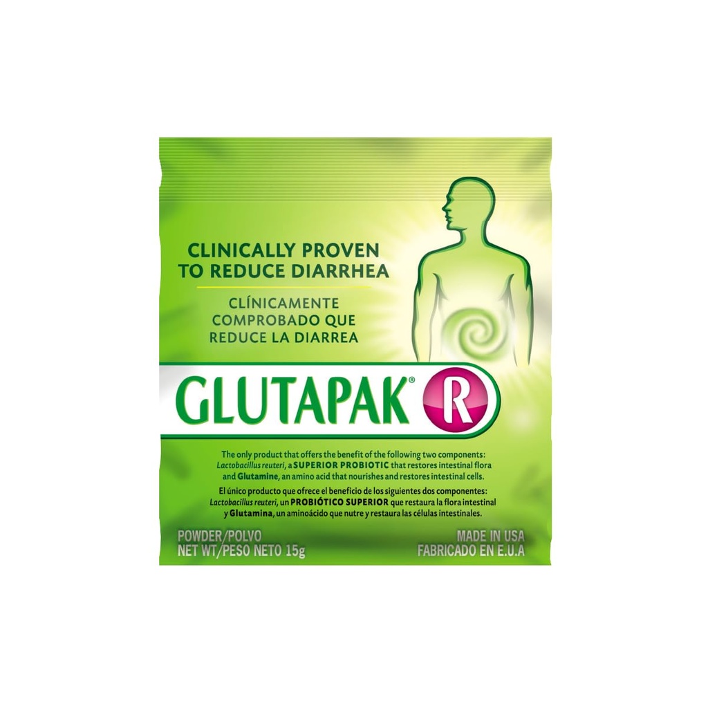 含有L-Glutamine & Lactobacillus reuteri的消化性健康粉 — 支持Gut障碍、微生物平衡和营养吸收 — 15g Sachets、3-Pack、Gluten和Lactose