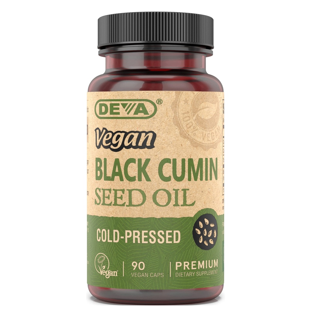 Deva Vegan 营养 黑色 Cumin 种子油, 冷粉, 未加工, 90 Capsules (Pack of 3)