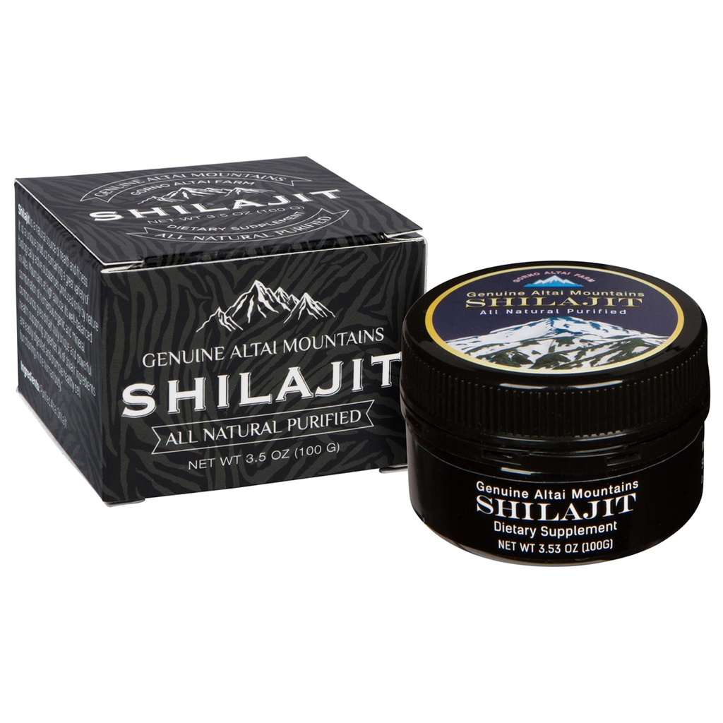 Sayan Pure Shilajit Resin 3.5oz/100g, 660 服务 - 强有机富尔维奇酸补充剂 - 支持免疫系统,记忆,聚焦,并提供自然能源,Detox - Vegan,非GMO