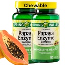 春谷Papaya Enzyme Chewable - 360 Vegan牌匾,布罗姆兰新公式消化剂援助