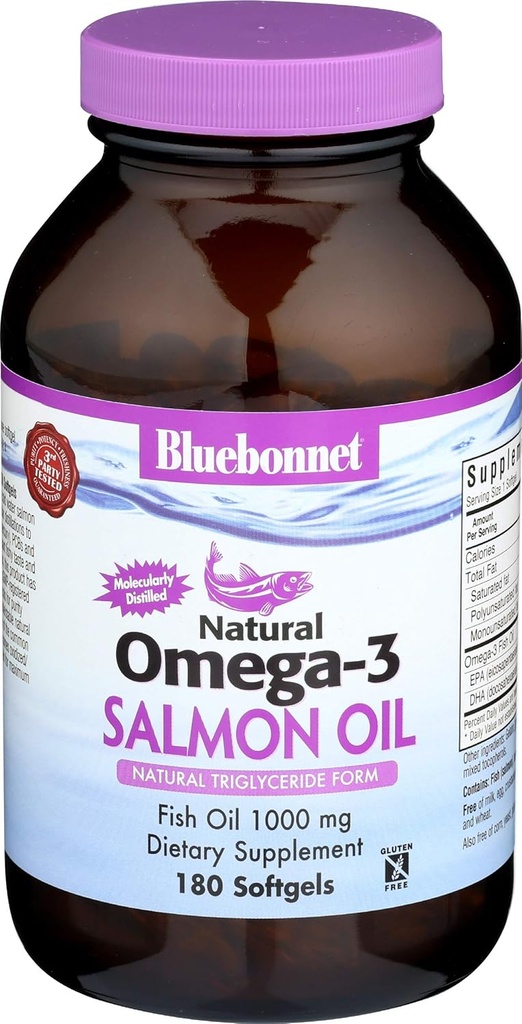 Omega-3(沙门油) 180 SoftGels, 1000毫克-蓝本网