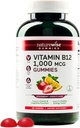 NatureWise Vitamin B12 Gummys for Adults, 1000 mcg - 草莓柠檬火焰 - 支持每日能源,精神清晰度,认知功能 - Vegan, Gluten - Free, Non-GMO - 180 Count [3-Month Supplement] (英语).