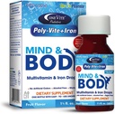 Poly-Vite+Iron 多维特敏铁滴给婴儿和托德勒斯 – 支持强成长,大脑发育,免疫健康 – 没有人工颜色,无胶质,50mL 滴水瓶由一维特