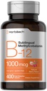 Horbaach Vitamin B 12 1000 mcg 亚语 | 400 快速溶解片 | Methycobalamin 女性和男性 | Berry Flavor | Vegan, 非 GMO, 和 Gluten Free