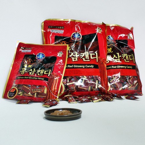 韩国红金森糖(200gx3packs) 600g - 强红金森味. 帮助收音、咳嗽、呼吸刷新器