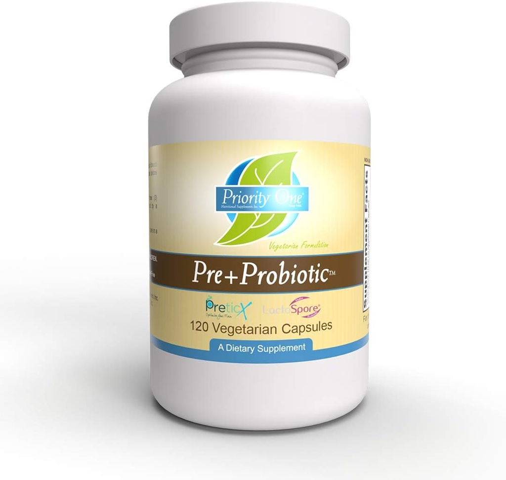 重点一 维生素 Pre+ 生产性 120 蔬菜卡普尔 - 支持健康Gut Microflora* 临床力量