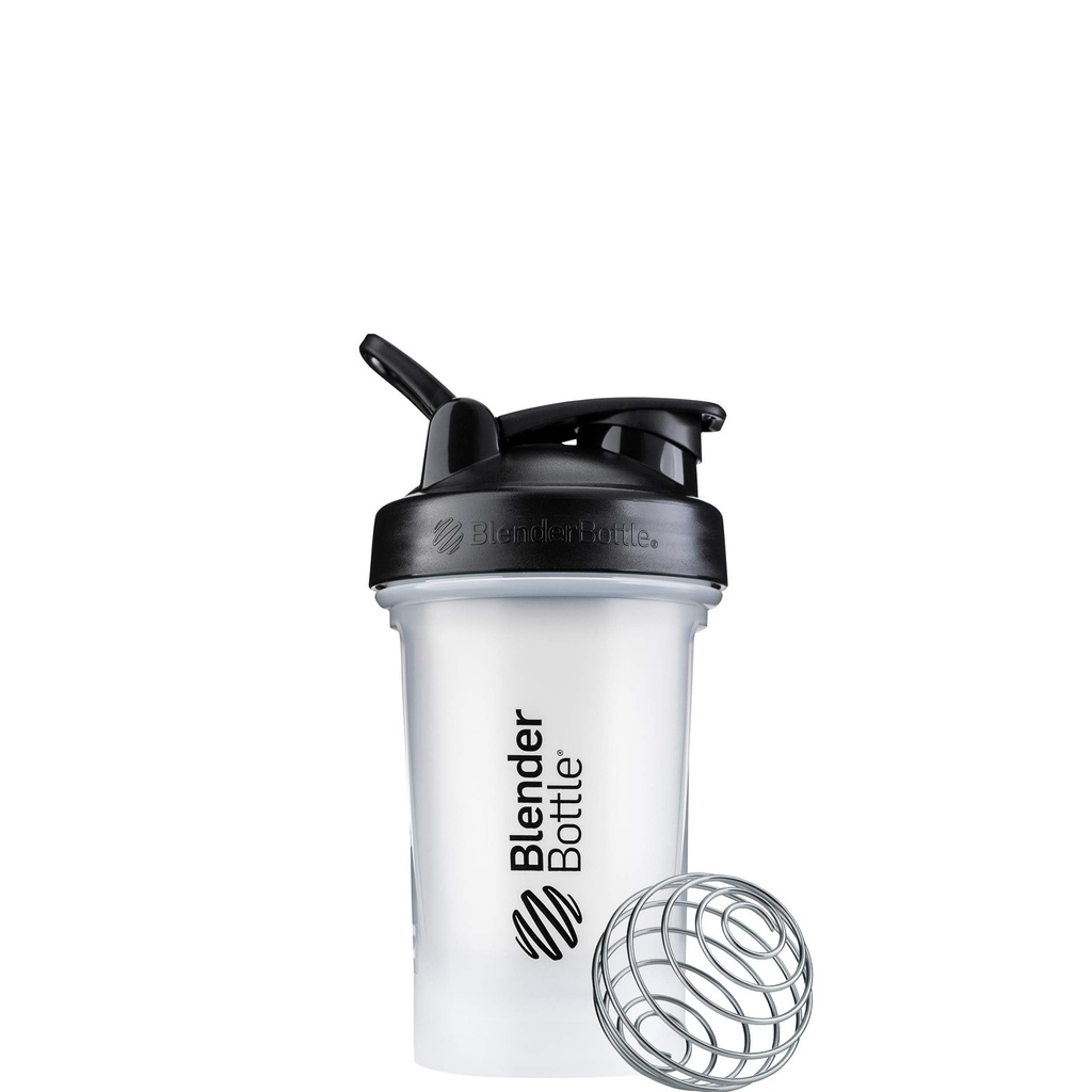 BlenderBottle Classic V2 摇摆瓶完美地用于蛋白质摇摆和前置工作,20-Ounce, Clear/Black