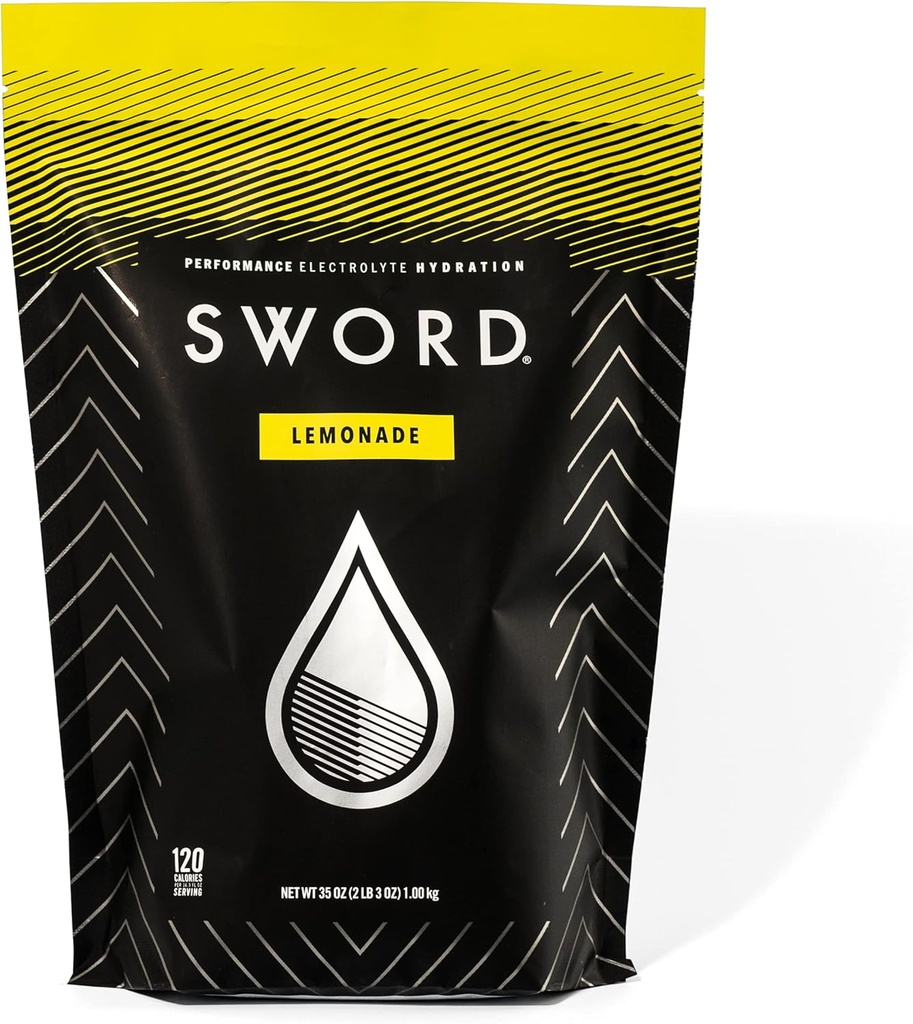 SWORD PERFORMANCE 电解质再充电器 饮料混合剂,柠檬水,30-Servicable Bag w/Scoop