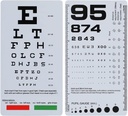 NOYOC 2 Packet Eye Chart, 2 in 1 Snellen & Rosenbaum Chart, 6.5x3.5英寸,手持双套塑料低视差卡用于眼科考试(2Pack 6 Feet)