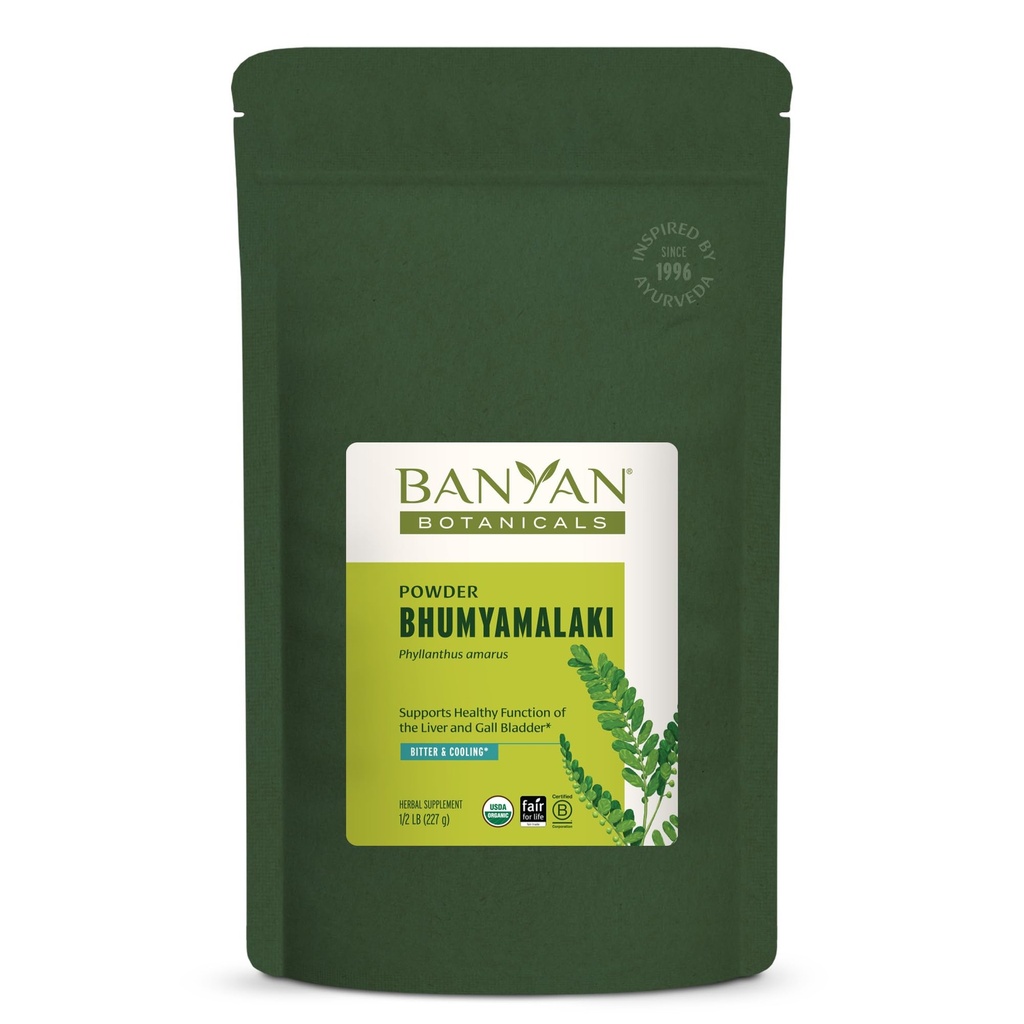 Banyan植物学 Bhumyamalaki Powder – 有机活体健康补充* – Phyllanthus spp. – 天然解毒和清洁活体* – 1/2英镑 – 非可持续转基因生物源头维干
