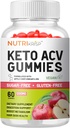 Keto ACV Gummys 高级体重损失和快速贝利脂肪燃烧 - 无糖Gluten 自由 超级苹果苹果苹果苹果苹果酒 葡萄酒 男子女性饮食补充(1200MG)