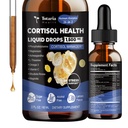 Totaria 皮质溶液补充液滴 混合镁混合物的男性荷尔蒙平衡物 Ashwagandha、Rhodiola Rosea、L Theanine、Phosphatidylserine 补充物 Mood、Focus、睡眠支持 2 FL.OZ