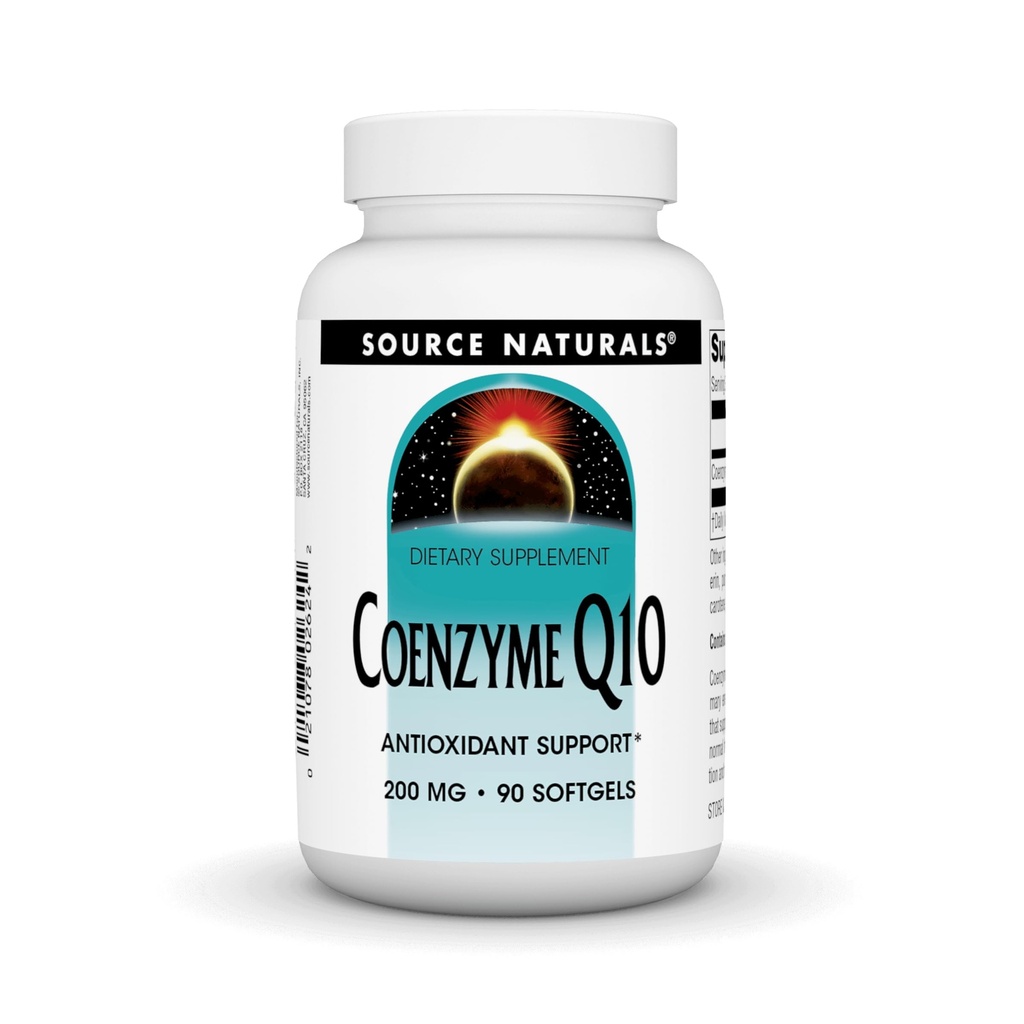 来源:Naturals Coenzyme Q10,抗氧化剂支持*,用于心脏,大脑,豁免,和肝脏支持,200 mg - 90 软胶