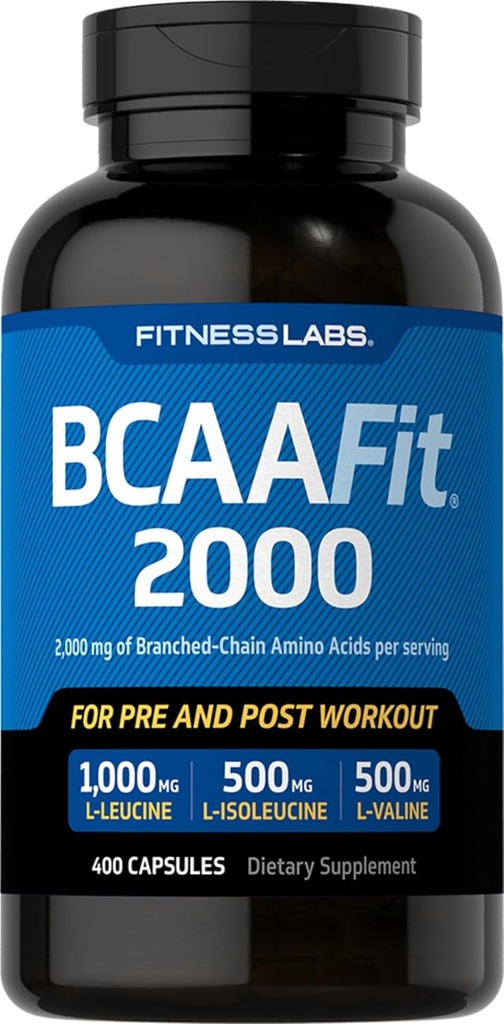 适应性实验室 BCAAFit 2000 - 支链氨基酸促进肌肉生长和恢复* (400盖)