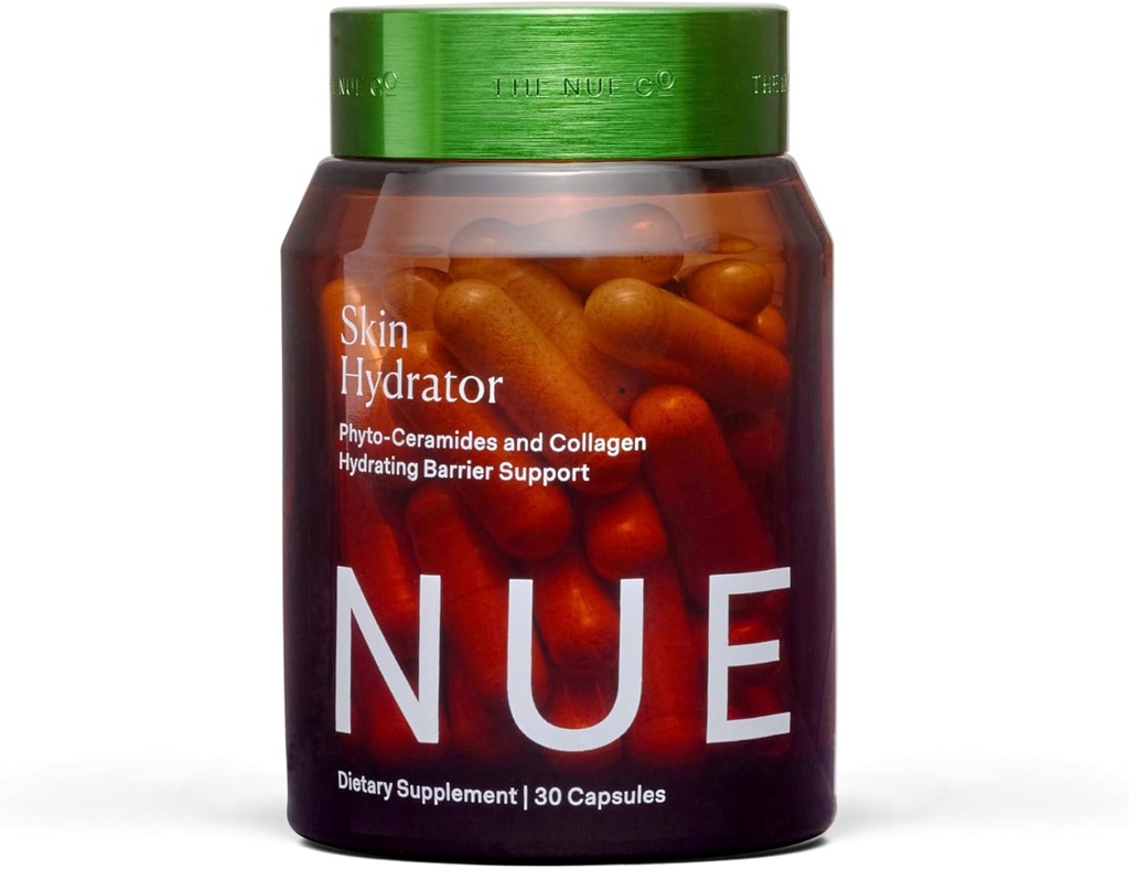Nue Co. Skin Hydrator 补充材料,包含水解凝胶、阿罗酸和Hyaluronic酸,无胶质,30 Capsules
