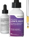 TriGuard Plus Lions Mane - Lions Mane Nootropic, 橄榄叶, Elderberry 提取液滴 Tincture 2 fl oz QQ 精神清晰度,焦点,记忆,免疫支持与能源 QQ 无酒精,非GMO,美国制造