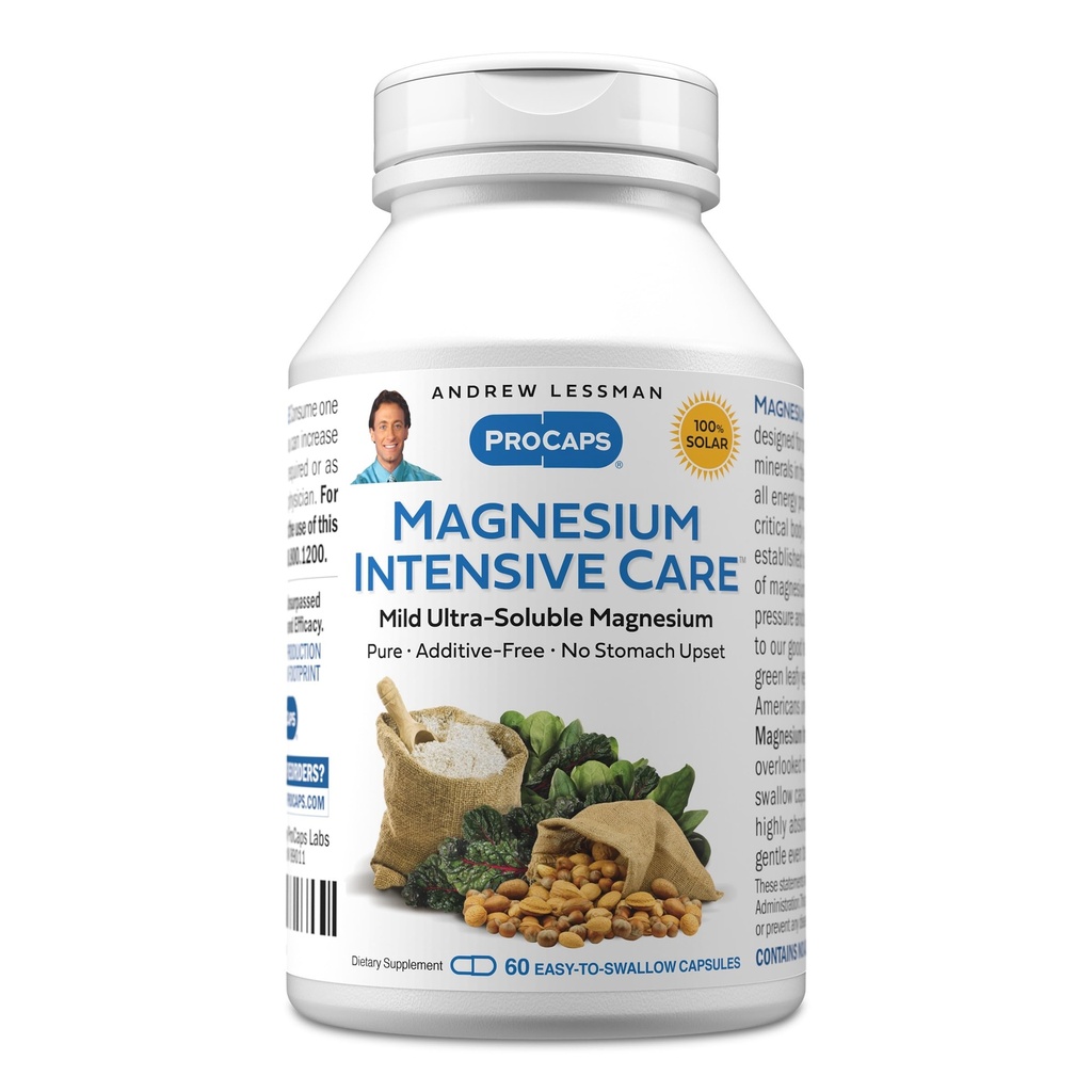 Andrew Lessman Magnesium 重症监护 60 Capsules – 200 mg Mold Ultra-Soluble Magnesium, 支持神经,肌肉,脑和心脏, 没有Additives, Gentle to Even the Most敏感胃