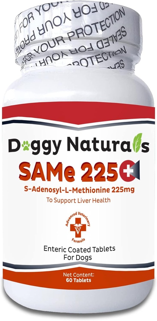 SAM-e 225 MG SAMELQ Liver 支持 S-Adenosyl-L-Methionine for Dogs (60平板) 美国制造