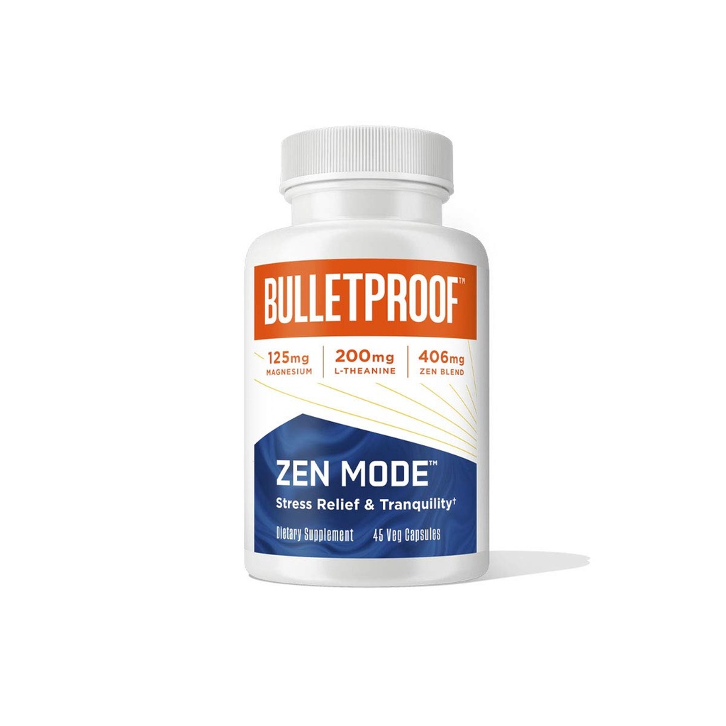 防弹的Zen Mode 减压和减压 Capsules, 45 Counter, Calm and Relaxization的补编