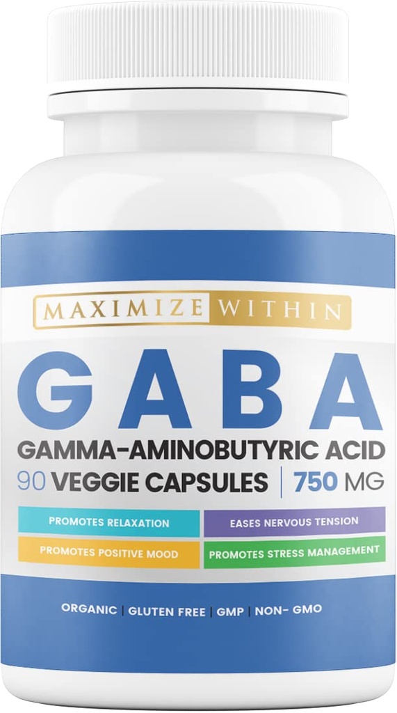 最大Slim GABA(伽马-阿米诺丁酸) 750毫克,神经递质支持*