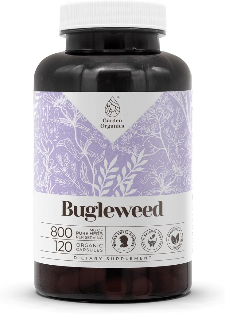 Bugleweed 120 Capsules QQ 高概率草药膳食补充剂 使用蔬菜 Capsules 和 Bugleweed(Ze LAN, Lycopus Virginicus) 干草药(120计)
