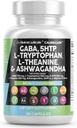GABA 750mg 5 HTP 200mg L Tryptophan 500mg Theanine 200mg Ashwagandha SAM-e L-Glycine - 用L-Tyrosine 5-HTP(5-Hydroxytryptophan)支持妇女和男子维生素