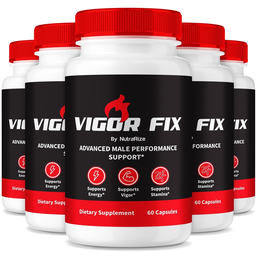(5 Pack) Vigor Fix Male Supplement, VigorFix Pills for Men, Daily Nutrition for Overall Health and Wellness, Vigor Fixed Support Capsules for Confidence and Energy, Reviews (300 Capsules)
