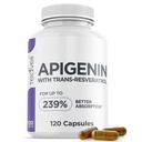 高级Apigenin 附加Resveratrol 高级生物利用率- 50mg Apigenin 支持睡眠 无Melatonin- 补充 镁 Threonate, L Theanine- 120 Capsules, Vegan 友好