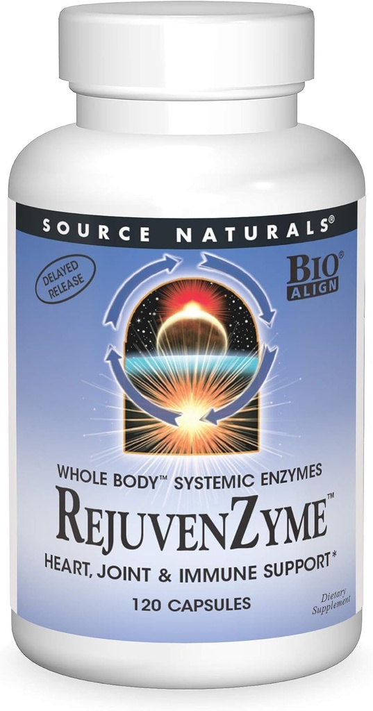 资料来源:Raturals RejuvenZyme - 心脏、联合和免疫支持 - 120卡普勒