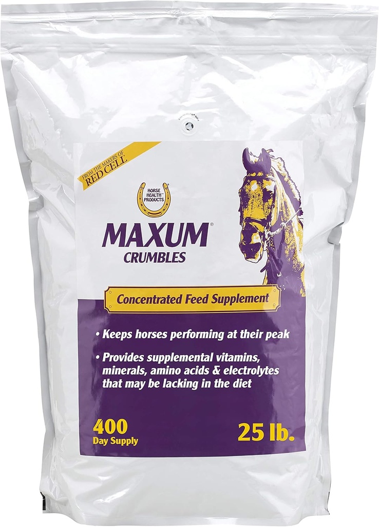马健康 Maxum Crumbles 为马提供集中的饲料补充剂,为今天的Equine Athlete提供广泛的有益营养 25英镑