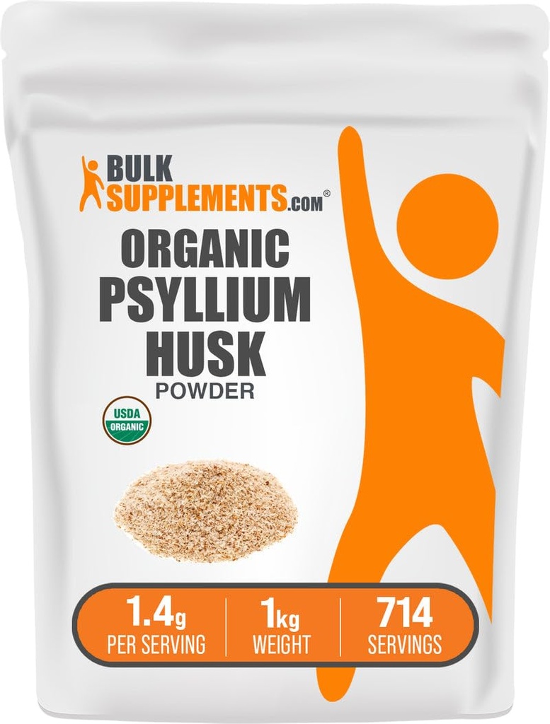 bulk Assupports.com 有机lium胡斯克粉 - 用于烤制的yl胡斯克粉 - 纤维补品 - Gluten Free,每服1.4g,1kg(2.2磅)(包1)