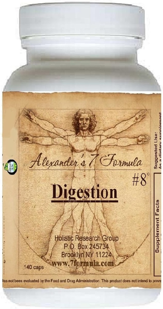 消化与胃#8 公式聚焦于酶的生产,消化不良,Dyspepsia,肠胃不适,气体,Colic, Heartburn. 30天供应