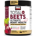 强因子 总 Beets Ultimate Heart Health Blood 血压支持 CoQ10, Beet Root Powder, Grape种子提取, 血压补充流通,黑樱桃, 30 services